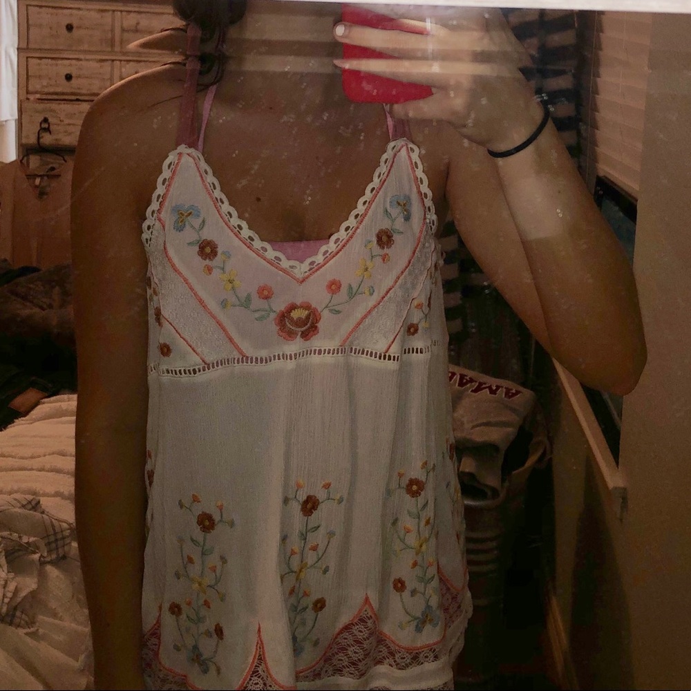 Colorful flowy tank